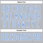 Custom Hockey Jersey with Personalized Name and Number - Gray Light Blue-White Lace Neck Design Personalized Gray Light Blue-White