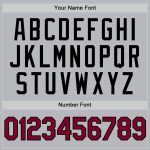 Custom Name and Number Personalized Gray Maroon-Black Authentic Throwback Baseball Jersey Personalized Gray Maroon-Black