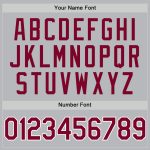 Custom Team Baseball Jersey - Personalized Gray Maroon-White Authentic Throwback with Name and Number Personalized Gray Maroon-White