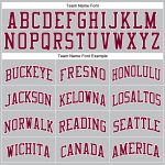 Custom Name Number Basketball Jersey - Personalized Gray Maroon-White Authentic Throwback Style Personalized Gray Maroon-White