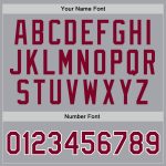 Personalized Authentic Throwback Basketball Jersey - Gray Maroon White Design Personalized Gray Maroon-White Authentic Throwback