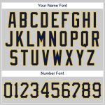 Personalized Custom Name and Number Gray Navy Gold Baseball Jersey - Authentic Team Gear Personalized Gray Navy-Gold Authentic