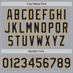 Custom Name and Number Personalized Gray Navy-Gold Baseball Jersey with Authentic Raglan Sleeves Personalized Gray Navy-Gold