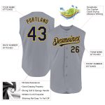 Personalized Gray Navy Gold Baseball Jersey Sleeveless Authentic Design Personalized Gray Navy-Gold Authentic Sleeveless