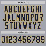 Personalized Gray Navy Gold Baseball Jersey Sleeveless Authentic Design Personalized Gray Navy-Gold Authentic Sleeveless