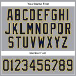 Personalized Custom Name & Number Gray Navy Gold Sleeveless Baseball Jersey Personalized Gray Navy-Gold Authentic Sleeveless