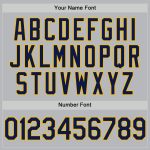 Personalized Gray Navy Gold Baseball Jersey Custom Name Number - Authentic Throwback Team Style Personalized Gray Navy-Gold
