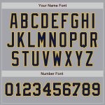 Customizable Gray Navy-Gold Two Tone Baseball Jersey with Name & Number - Authentic Team Apparel Personalized Gray Navy-Gold