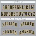 Custom Name and Number Baseball Jersey - Personalized Gray Navy-Gold Team Gear Personalized Gray Navy-Gold Baseball Jersey