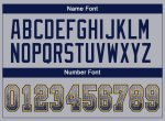 Custom Name and Number Gray Navy-Gold Mesh Football Jersey - Personalized Drift Fashion Team Gear Personalized Gray Navy-Gold
