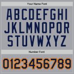 Custom Personalized Basketball Jersey - Gray Navy Gold Orange Authentic Throwback with Team Name & Number Personalized Gray
