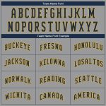 Custom Name and Number Performance T-Shirt - Gray Navy Gold Personalized Team Apparel Personalized Gray Navy-Gold Performance