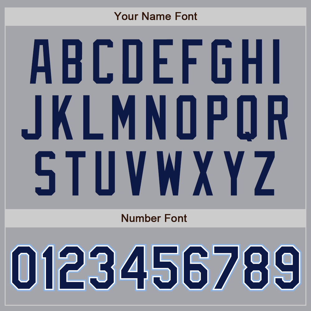 Personalized Gray Navy-Light Blue Authentic Raglan Sleeves Baseball Jersey Team Custom Name and Number Custom Name and Number Baseball Jersey - Personalized Gray Navy-Light Blue Authentic Raglan Sleeves Personalized Gray Navy-Light - Image 5
