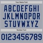 Custom Name and Number Authentic Sleeveless Baseball Jersey - Personalized Gray Navy-Light Blue Team Apparel Personalized