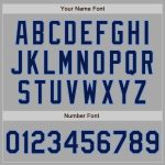 Custom Name Number Varsity Letterman Jacket Two Tone Gray Navy Light Blue Personalized Bomber Full-Snap Personalized Gray