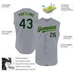 Personalized Baseball Jersey with Custom Name and Number in Gray Navy Neon Green - Sleeveless Authentic Design Personalized