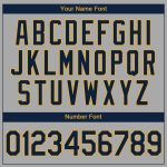 Personalized Authentic Baseball Jersey in Gray, Navy & Old Gold Personalized Gray Navy-Old Gold Authentic Baseball Jersey