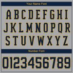 Custom Name and Number Authentic Baseball Jersey - Personalized Gray Navy and Old Gold Team Jersey Personalized Gray Navy-Old