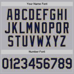 Custom Mesh Baseball Jersey - Personalized Gray Navy-Old Gold, Authentic Throwback with Custom Name and Number Personalized