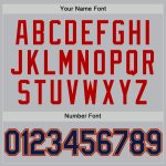 Customizable Throwback Baseball Jersey - Personalized Gray Navy Old Gold Red with Name & Number Personalized Gray Navy Old