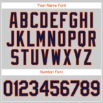 Personalized Gray Navy Orange Baseball Jersey - Custom Authentic Design Personalized Gray Navy-Orange Authentic Baseball