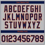 Custom Name Number Personalized Baseball Jersey Gray Navy Orange Authentic Team Personalized Gray Navy-Orange Authentic Baseball
