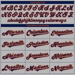 Custom Name Number Personalized Baseball Jersey Gray Navy Orange Authentic Team Personalized Gray Navy-Orange Authentic Baseball
