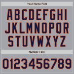 Custom Name and Number Baseball Jersey - Personalized Gray Navy Orange Authentic Raglan Sleeves Personalized Gray Navy-Orange