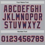Custom Authentic Basketball Jersey with Team Name & Number - Personalized Gray Navy-Orange Design Personalized Gray Navy-Orange