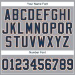 Personalized Gray Navy Orange Baseball Jersey for Men and Women - Custom Team Apparel Personalized Gray Navy-Orange Baseball