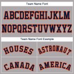 Custom Name and Number Personalized Gray Navy Orange Baseball Jersey Personalized Gray Navy-Orange Baseball Jersey Team Custom