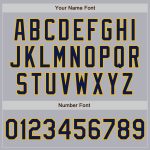 Custom Name Number Personalized Gray Navy Pinstripe Softball Jersey Unisex Two-Button Gold Personalized Gray Navy Pinstripe