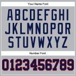 Personalized Team Custom Basketball Jersey with Gray Navy Pinstripe, Red, Name & Number - Authentic Design Personalized Gray