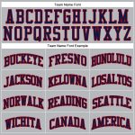 Personalized Team Custom Basketball Jersey with Gray Navy Pinstripe, Red, Name & Number - Authentic Design Personalized Gray