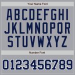 Personalized Custom Name Number Baseball Jersey Gray Navy Pinstripe Navy White Authentic Personalized Gray Navy Pinstripe