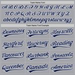Personalized Navy and White Pinstripe Baseball Jersey - Authentic Gray Style Personalized Gray Navy Pinstripe Navy-White