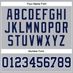 Custom Name and Number Personalized Gray Navy Pinstripe Basketball Jersey - Authentic Team Gear Personalized Gray Navy Pinstripe