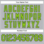 Custom Name Number Baseball Jersey Personalized Gray Navy Pinstripe Neon Green Authentic Style Personalized Gray Navy Pinstripe