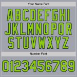Custom Name and Number Personalized Sleeveless Baseball Jersey Gray Navy Pinstripe Neon Green Authentic Design Personalized