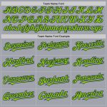 Custom Name and Number Personalized Sleeveless Baseball Jersey Gray Navy Pinstripe Neon Green Authentic Design Personalized