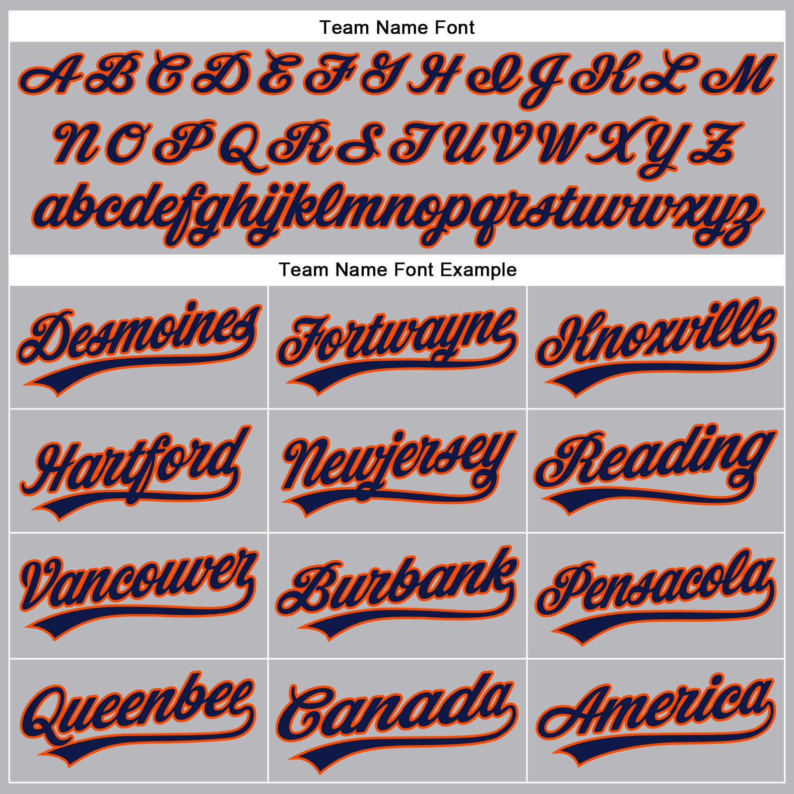 Personalized Gray Navy Pinstripe Orange Authentic Baseball Jersey Team Custom Name and Number Custom Team Baseball Jersey - Personalized Gray Navy Pinstripe with Orange Name and Number Personalized Gray Navy Pinstripe - Image 4