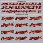 Custom Name and Number Gray Navy Pinstripe Orange Two-Button Unisex Softball Jersey - Personalized Team Apparel Personalized