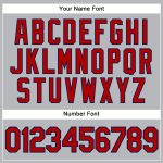 Custom Name and Number Personalized Gray Navy Pinstripe Red Baseball Jersey Authentic Team Gear Personalized Gray Navy Pinstripe