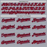 Custom Personalized Baseball Jersey - Gray Navy Pinstripe Red - Authentic Sleeveless with Custom Name and Number Personalized