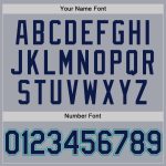 Custom Name and Number Personalized Authentic Baseball Jersey Gray Navy Pinstripe Teal Sleeveless Personalized Gray Navy