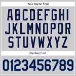 Custom Name and Number Baseball Jersey in Gray Navy Powder Blue - Personalized Authentic Team Apparel Personalized Gray Navy-Powder