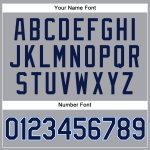 Custom Name & Number Personalized Baseball Jersey - Authentic Sleeveless in Gray, Navy & Powder Blue Personalized Gray Navy-Powder
