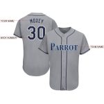 Custom Team Baseball Jersey with Personalized Name and Number - Gray Navy-Powder Blue Personalized Gray Navy-Powder Blue