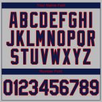 Customized Gray Red Navy Authentic Baseball Jersey for Men Personalized Gray Navy-Red Authentic Baseball Jersey