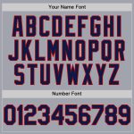 Personalized Gray Navy Red Baseball Jersey - Authentic Sleeveless Design Personalized Gray Navy-Red Authentic Sleeveless